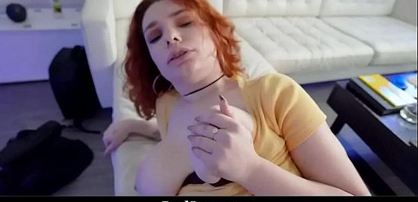  Naturally Big Titty Ginger Daughter Teases and Fucks Stepdad
